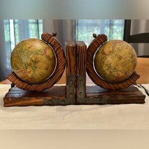 Vintage Globe Bookends